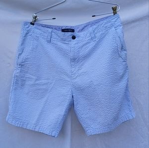 Tommy HiIfiger Sz 36 Mens Blue‎ & White Gingham Plaid Chico Summer Shorts